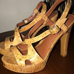 Ralph Lauren open toe heels size 8